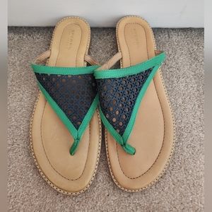 Women's Sperry Top Sider blue and green sandals size 8.5 like new